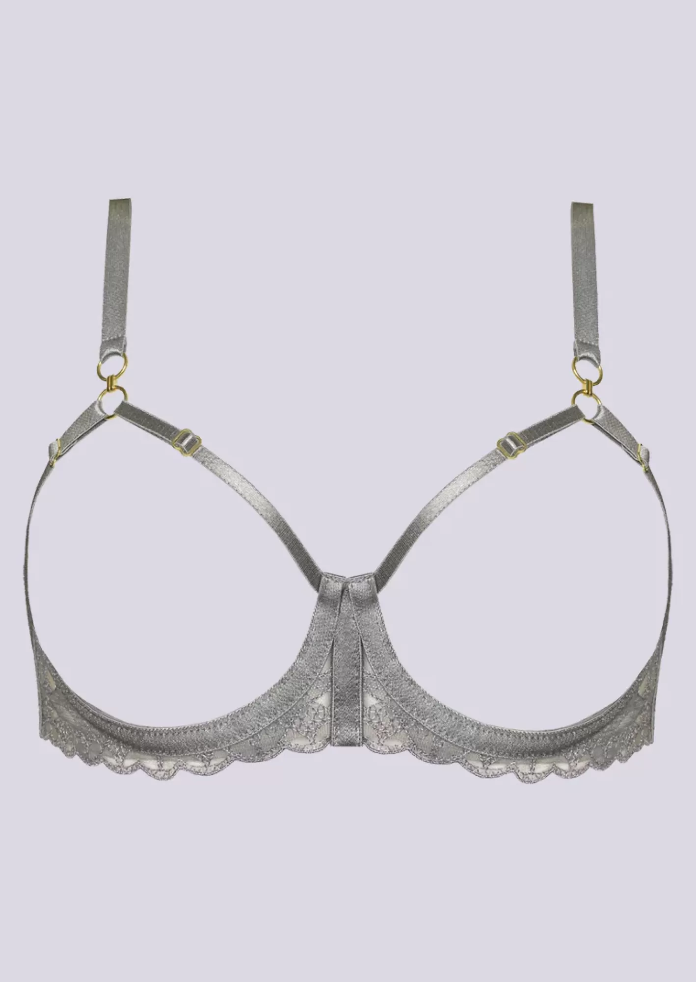 Women Bordelle Bras<Alta Open Wire Bra Platinum