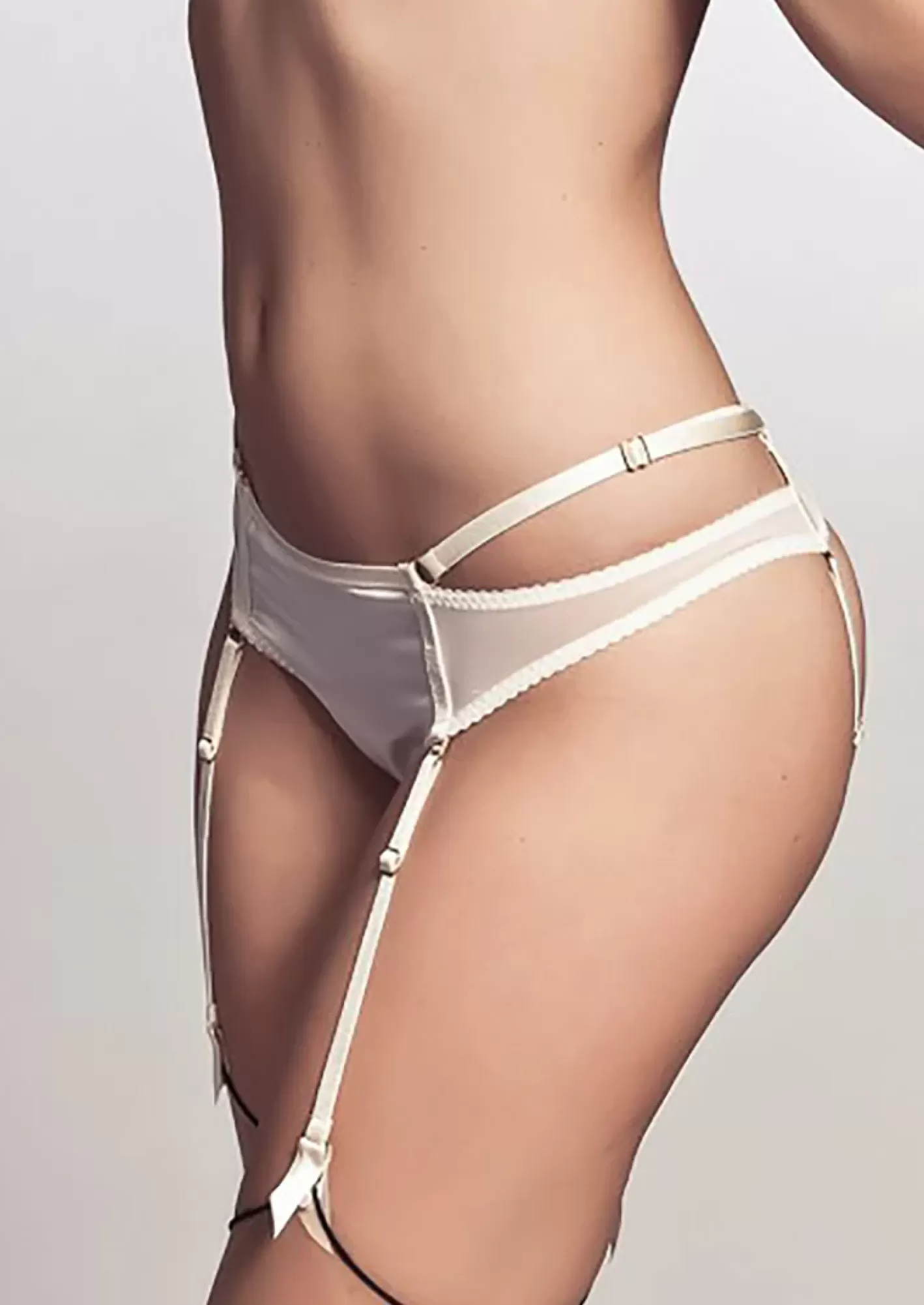 Women Bordelle Suspenders<Bondage Belle Suspender Thong Ivory