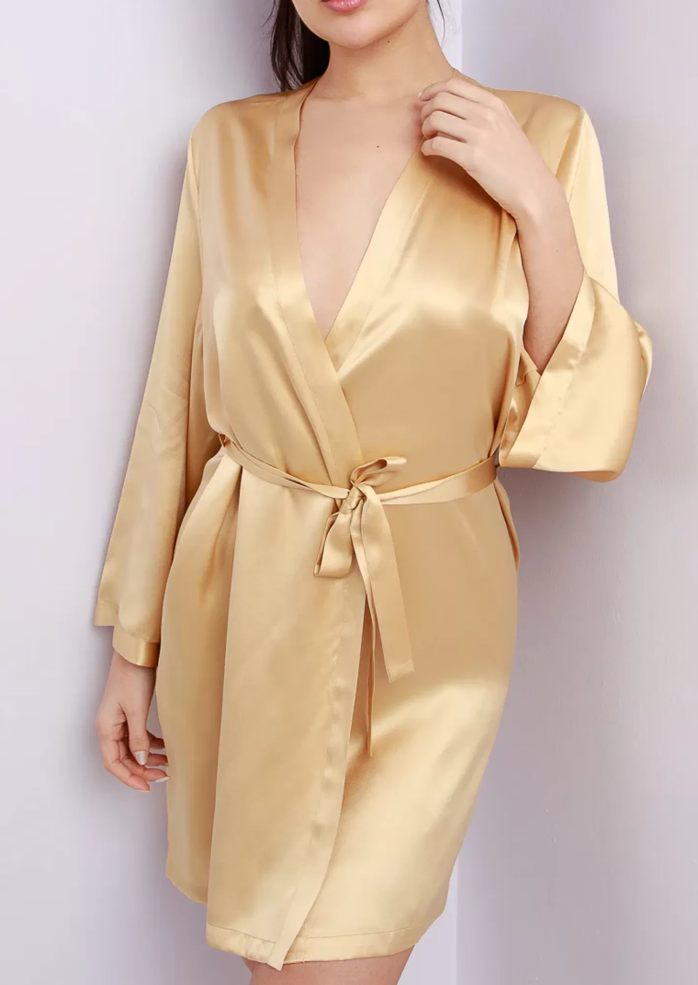 Women Marjolaine Kimono'S<Laser Silk Kimono Gold