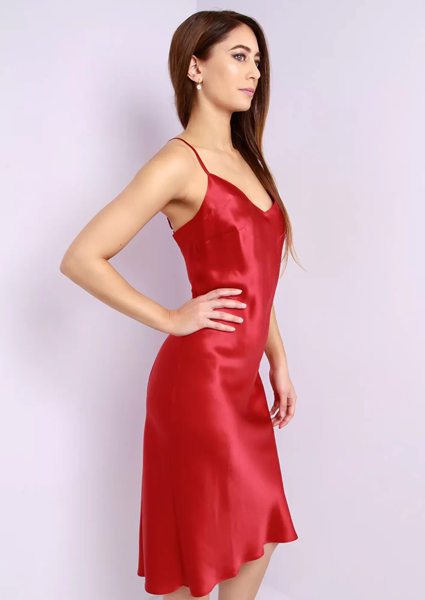 Women Marjolaine Slipdresses<Odana Midi Dress Red