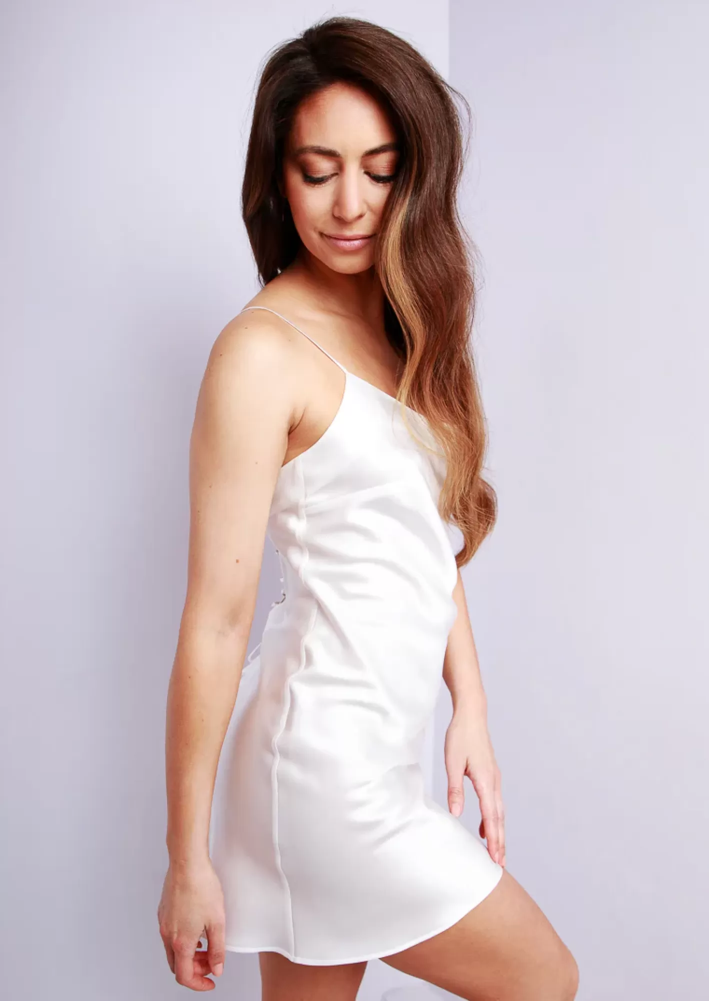 Women Marjolaine Dresses<Soie Unie Slip Dress Ivory