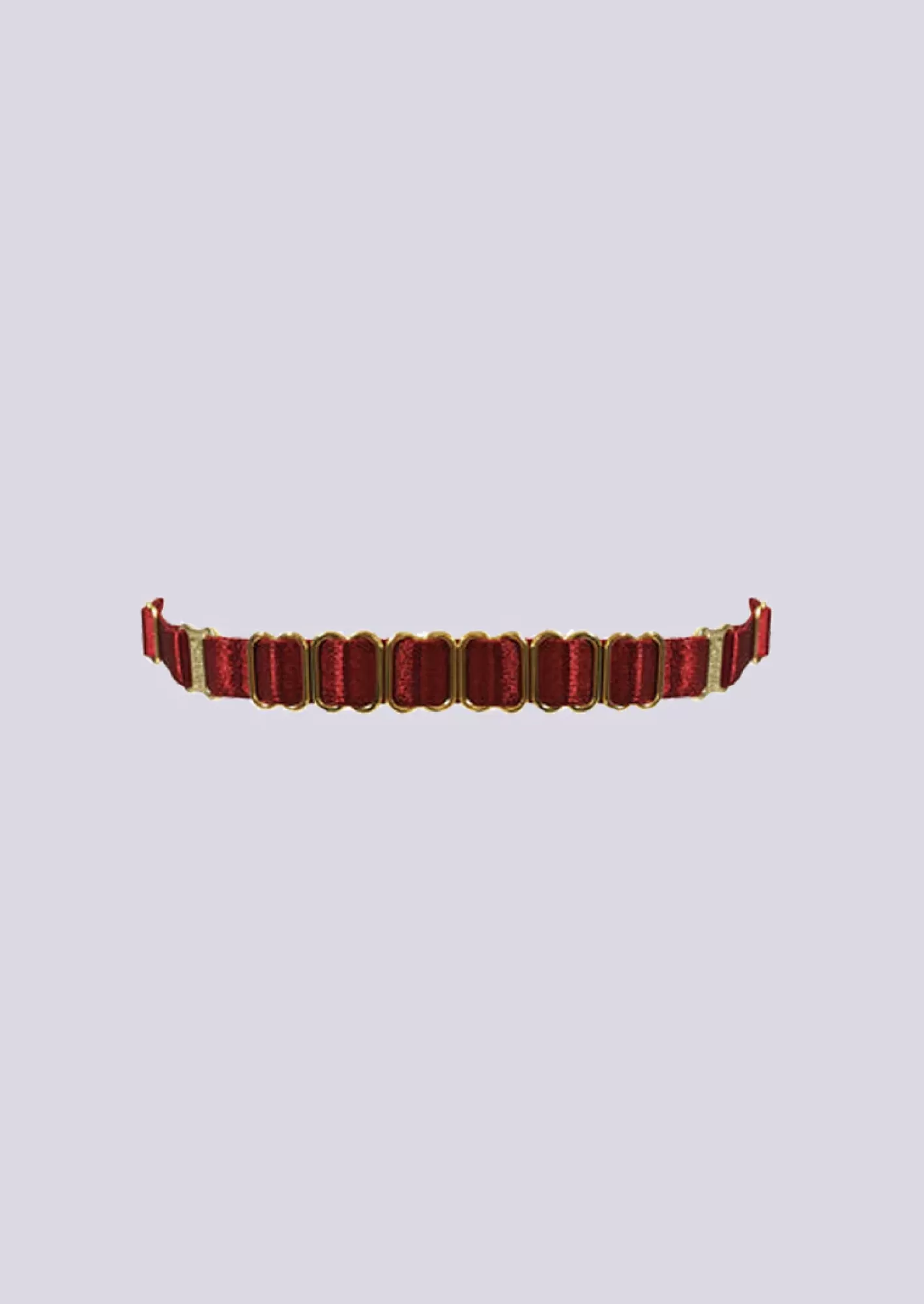 Women Bordelle Collars & Cuffs<Strap Collar Red